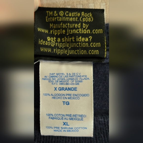 Vintage Y2K Seinfeld Hello Newman T-Shirt Mens XL Navy Blue TV Show Castle Rock - Picture 5 of 5